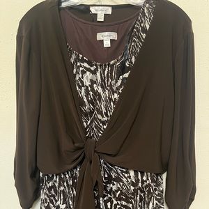 Dress barn brown dress